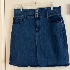 Ann Taylor Dark Wash Denim Skirt